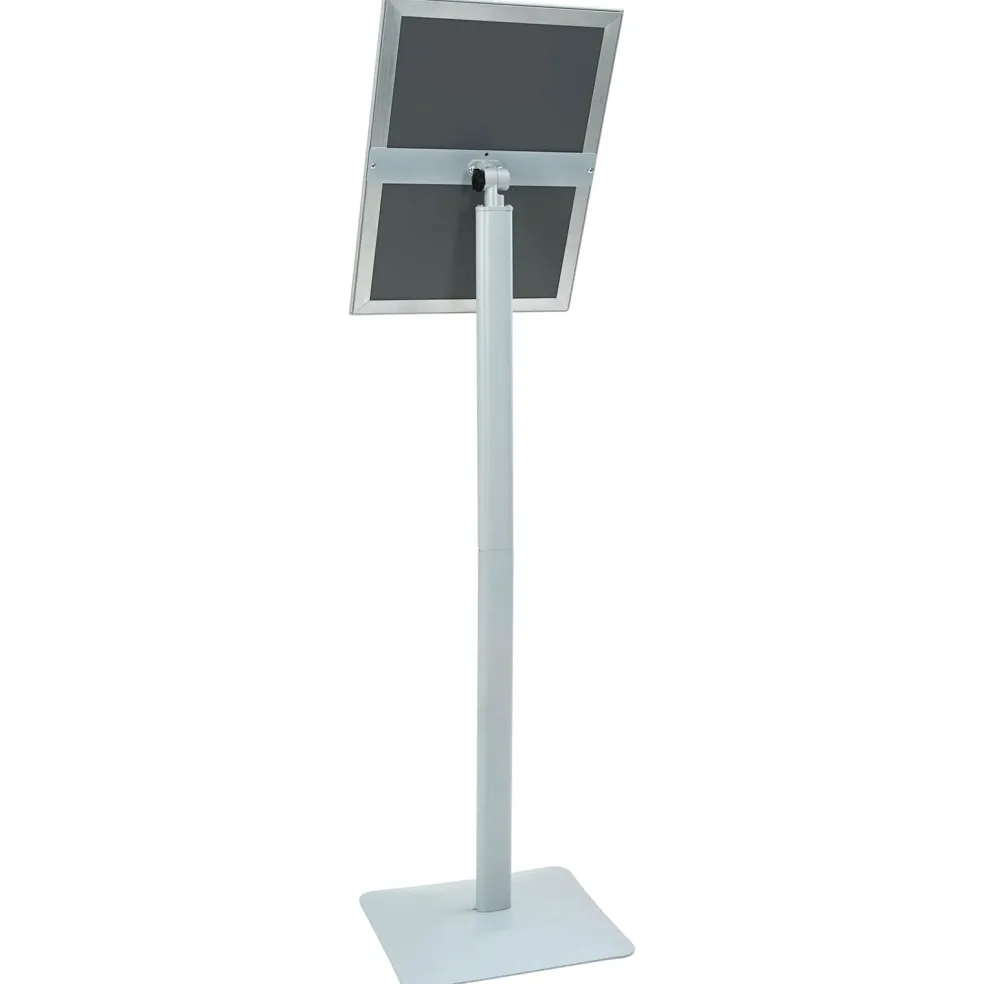 vidaXL Posterstandaard met voet 32,5 x 27 x 126 cm Gietijzer zilver
