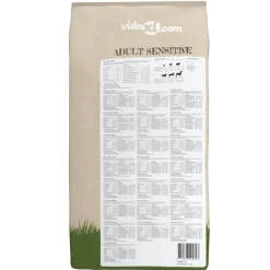 vidaXL Premium hondenvoer droog Adult Sensitive Lamb & Rice (2 x 15 kg)