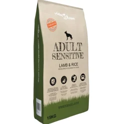 vidaXL Premium hondenvoer droog Adult Sensitive Lamb & Rice (2 x 15 kg)