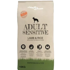 vidaXL Premium hondenvoer droog Adult Sensitive Lamb & Rice 15kg