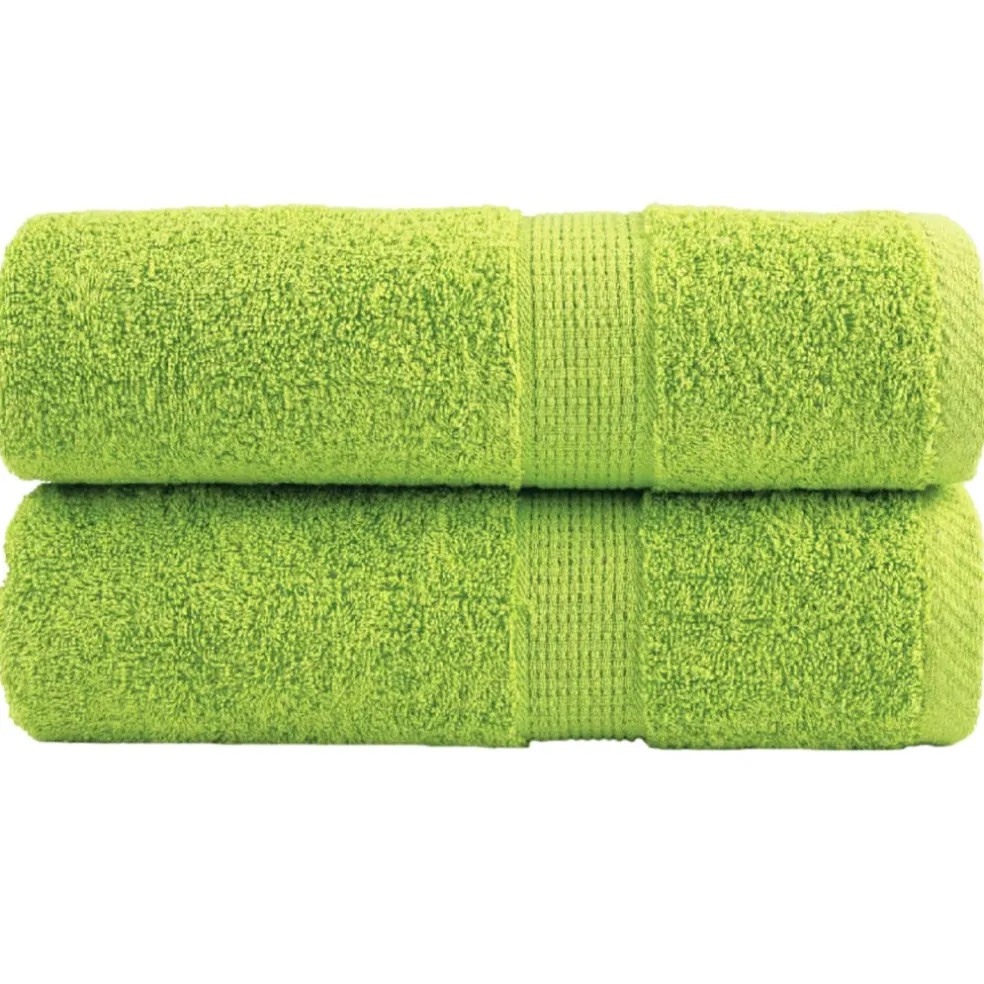 vidaXL Premium washandjes SOLUND 2 st appelgroen 30x30 cm 600 g/m2