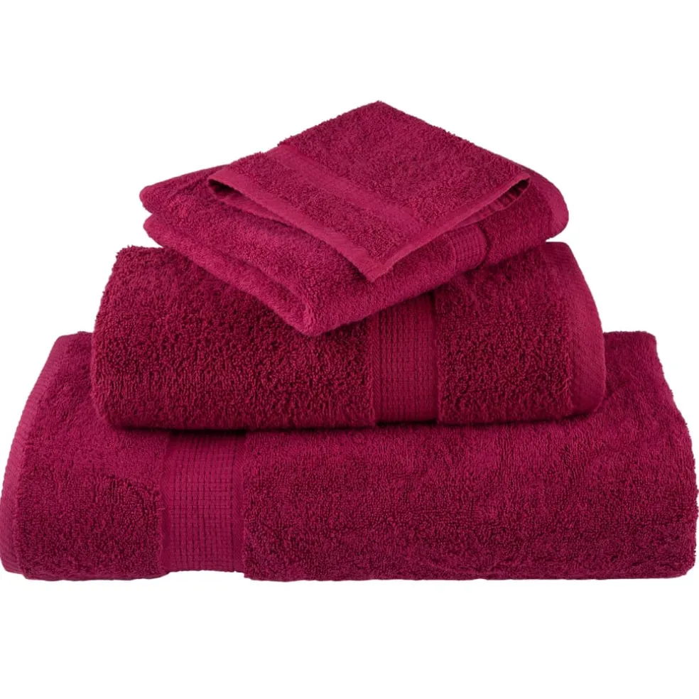 vidaXL Premium washandjes SOLUND 2 stuks Bordeaux 30x30cm 600 g/m²
