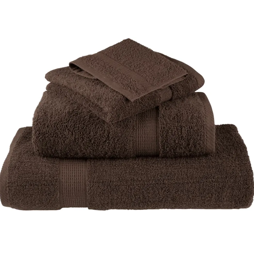 vidaXL Premium washandjes SOLUND 2 stuks bruin 30x30 cm 600 g/m²