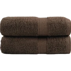 vidaXL Premium washandjes SOLUND 2 stuks bruin 30x30 cm 600 g/m²