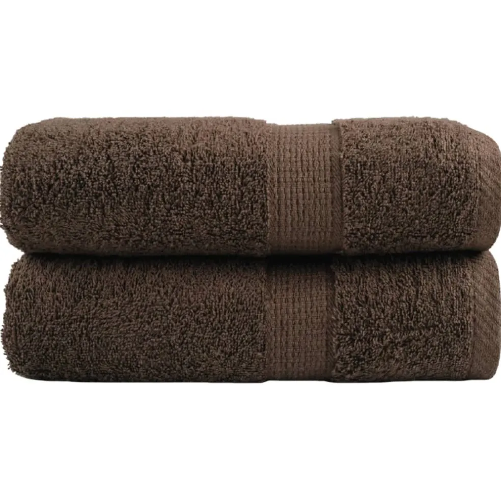 vidaXL Premium washandjes SOLUND 2 stuks bruin 30x30 cm 600 g/m²