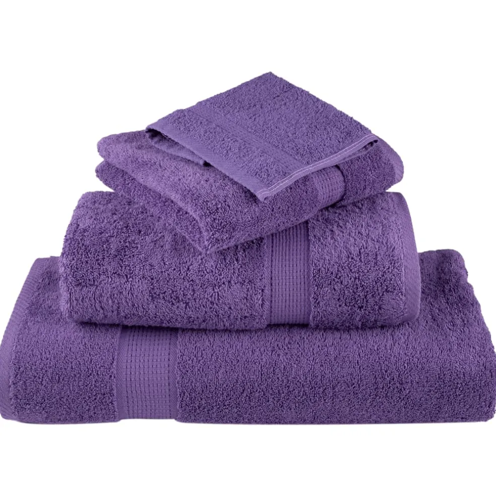 vidaXL Premium washandjes SOLUND 2 st paars 30x30 cm 600 g/m2