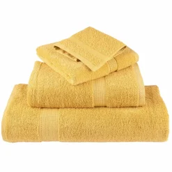 vidaXL Premium washandjes SOLUND 2 stuks goud 30x30cm 600 g/m²