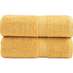 vidaXL Premium washandjes SOLUND 2 stuks goud 30x30cm 600 g/m²