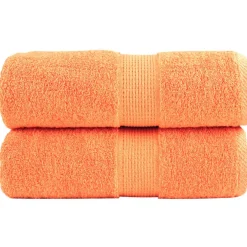 vidaXL Premium washandjes SOLUND 2 stuks oranje 30x30 cm 600 g/m2