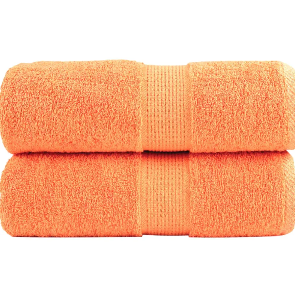 vidaXL Premium washandjes SOLUND 2 stuks oranje 30x30 cm 600 g/m2