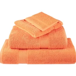 vidaXL Premium washandjes SOLUND 2 stuks oranje 30x30 cm 600 g/m2
