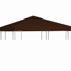 vidaXL Prieeldak 2-laags 310 g/m² 3x3 m bruin