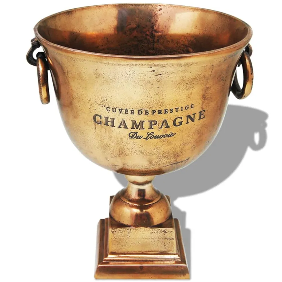vidaXL Prijzenbeker champagnekoeler koperbruin