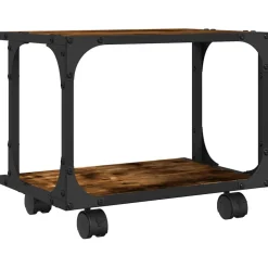 vidaXL Printerkastje 2-laags 41x28x33,5 cm bewerkt hout gerookt eiken