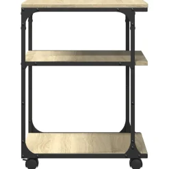 vidaXL Printerkastje 3-laags 43x48x64 cm bewerkt hout sonoma eiken