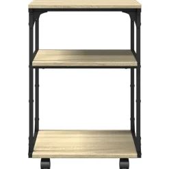 vidaXL Printerkastje 3-laags 43x48x64 cm bewerkt hout sonoma eiken