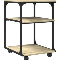 vidaXL Printerkastje 3-laags 43x48x64 cm bewerkt hout sonoma eiken