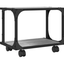 vidaXL Printerkastje 2-laags 41x28x33,5 cm bewerkt hout grijs sonoma