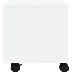 vidaXL Printerkastje met wielen 41x32x34,5 cm wit