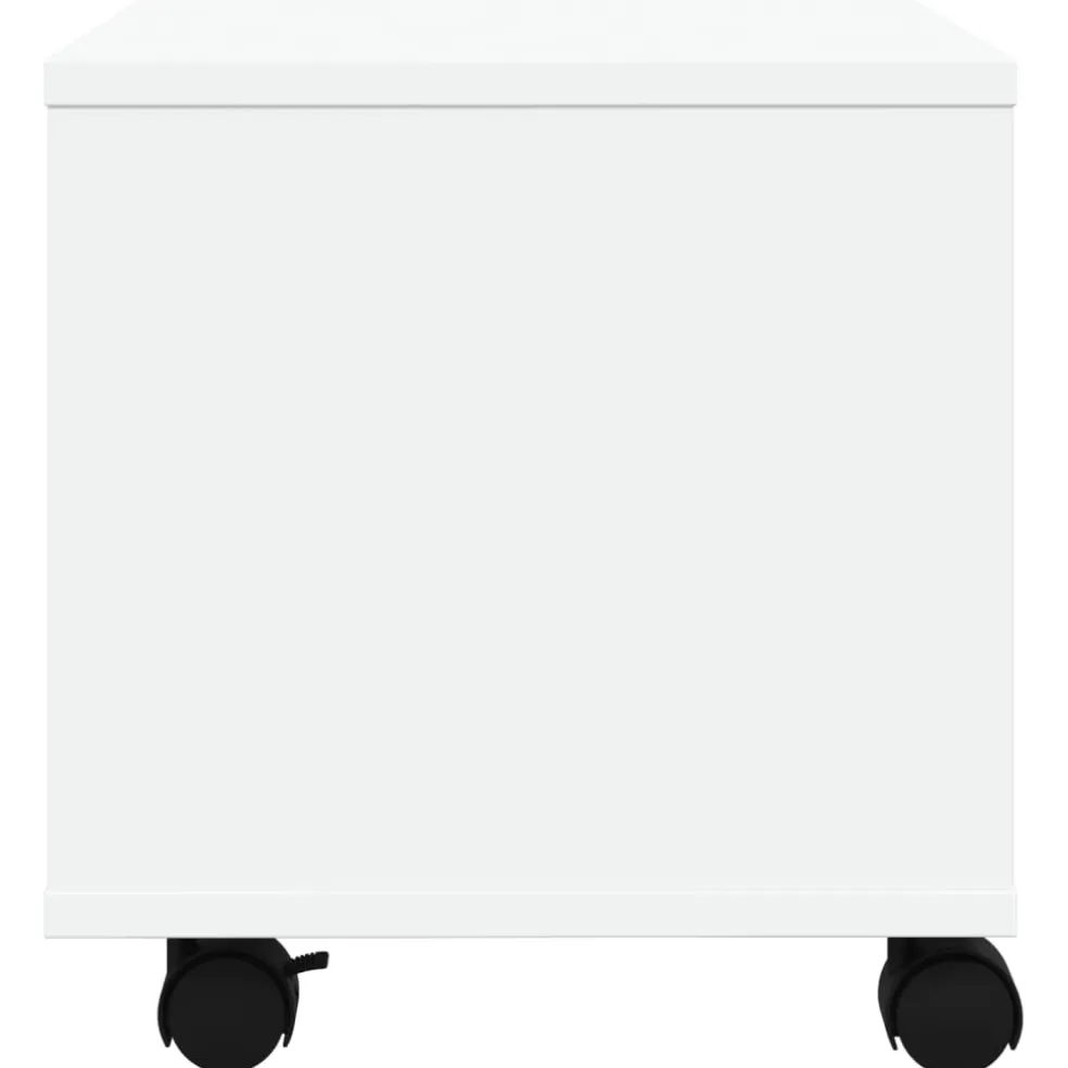 vidaXL Printerkastje met wielen 41x32x34,5 cm wit