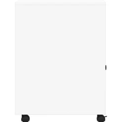 vidaXL Printerkastje met wielen 60x50x67 cm wit