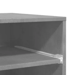 vidaXL Printerkastje met wielen 60x48x74 cm betongrijs