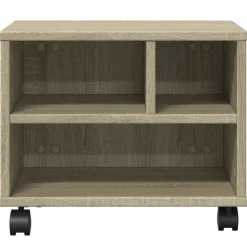 vidaXL Printerkastje met wielen 41x32x34,5 cm sonoma eikenkleurig