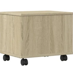 vidaXL Printerkastje met wielen 60x50x67 cm sonoma eikenkleurig