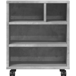 vidaXL Printerkastje met wielen 41x32x48 cm betongrijs