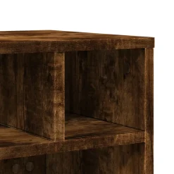 vidaXL Printerkastje met wielen 41x32x34,5 cm gerookt eikenkleurig