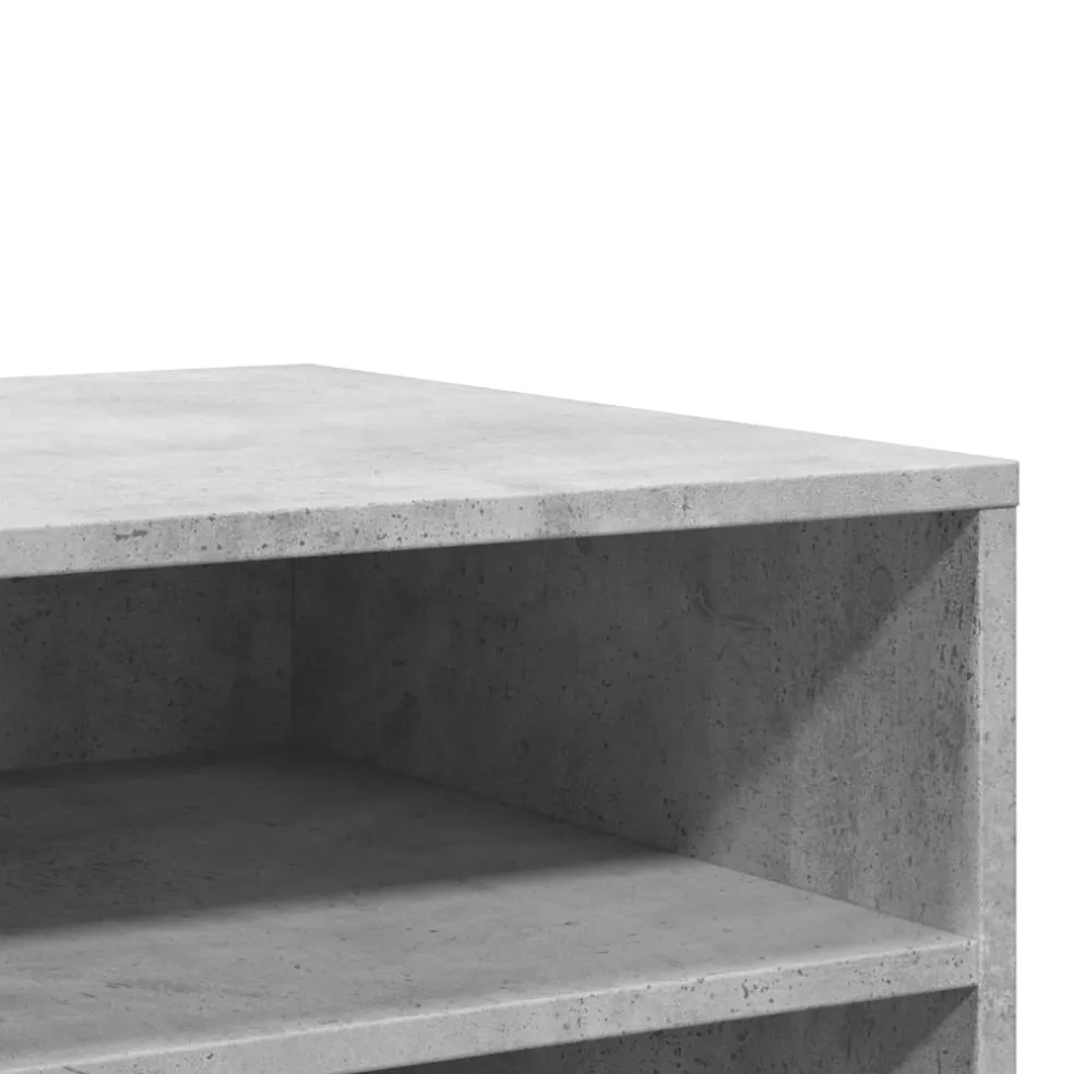 vidaXL Printerkastje met wielen 60x50x67 cm betongrijs