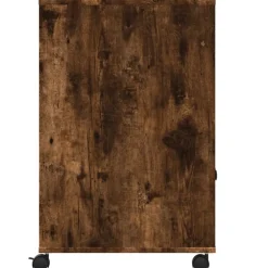 vidaXL Printerkastje met wielen 60x48x74 cm gerookt eikenkleurig