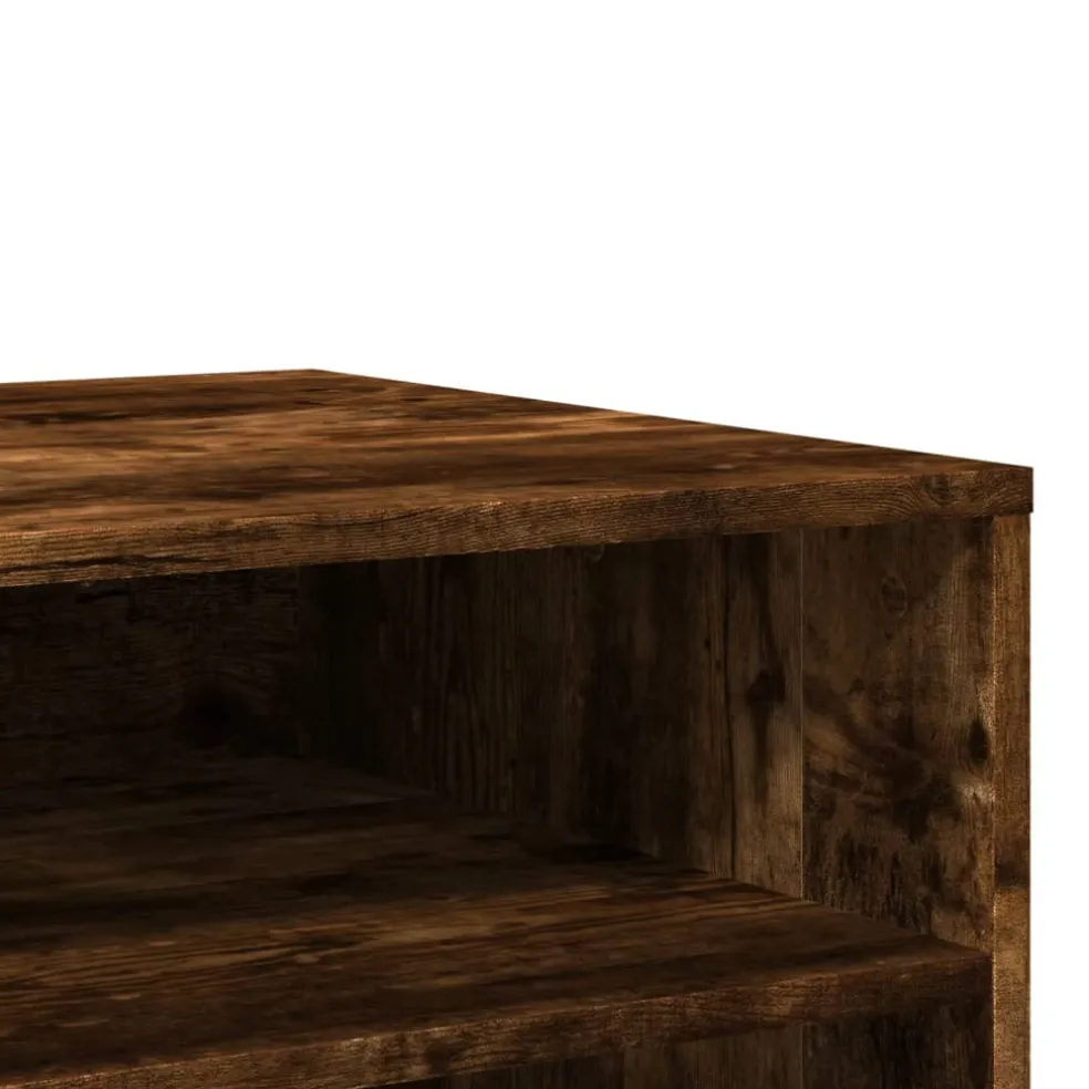 vidaXL Printerkastje met wielen 60x50x67 cm gerookt eikenkleurig