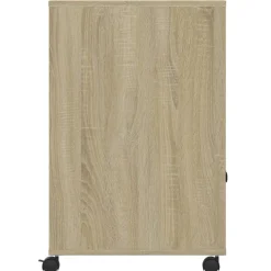 vidaXL Printerkastje met wielen 60x48x74 cm sonoma eikenkleurig