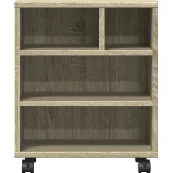 vidaXL Printerkastje met wielen 41x32x48 cm sonoma eikenkleurig