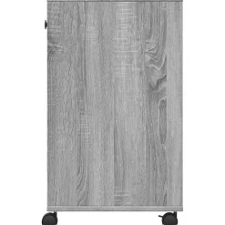 vidaXL Printerkastje met wielen 60x40x68,5 cm grijs sonoma eikenkleur