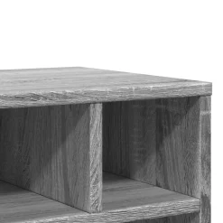 vidaXL Printerkastje met wielen 41x32x48 cm grijs sonoma eikenkleur