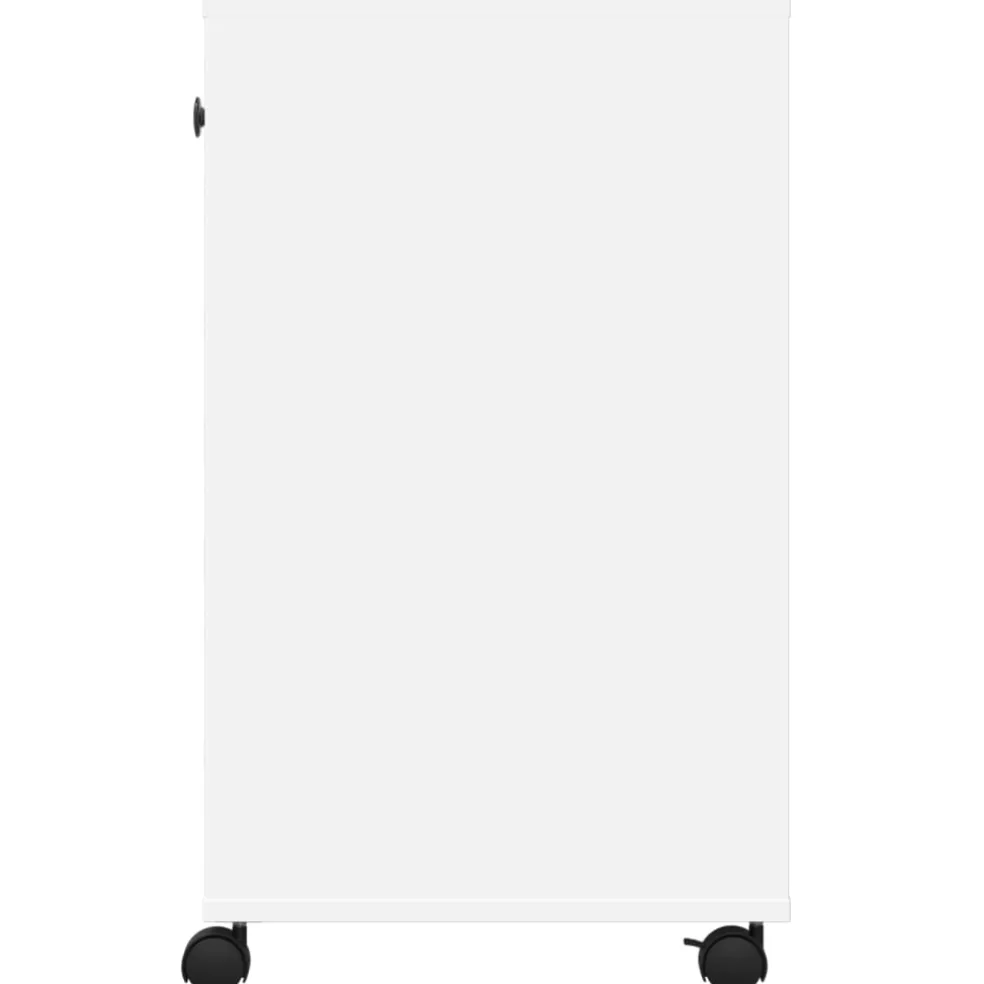 vidaXL Printerkastje met wielen 60x40x68,5 cm wit
