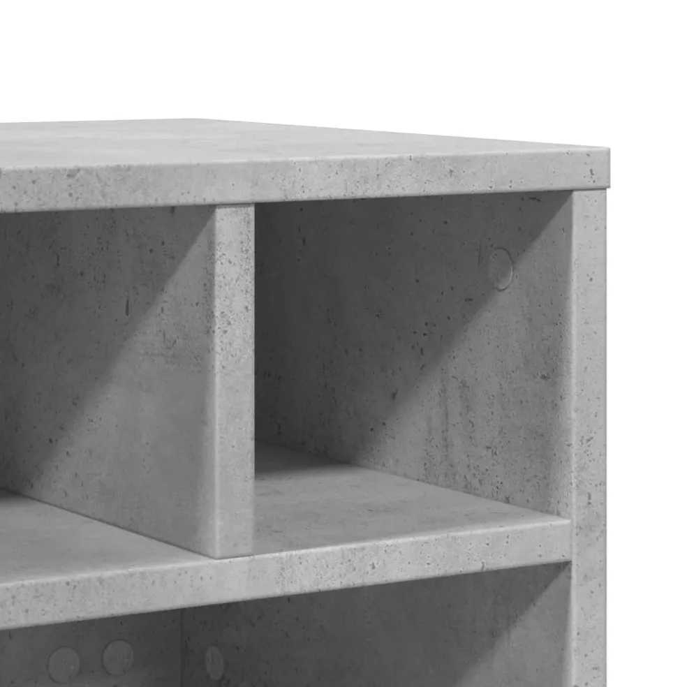 vidaXL Printerkastje met wielen 41x32x34,5 cm betongrijs