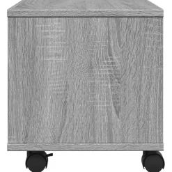 vidaXL Printerkastje met wielen 41x32x34,5 cm grijs sonoma eikenkleur