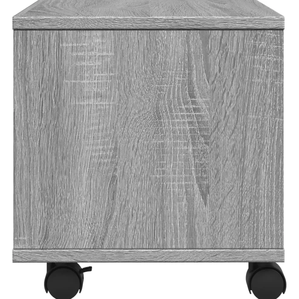 vidaXL Printerkastje met wielen 41x32x34,5 cm grijs sonoma eikenkleur