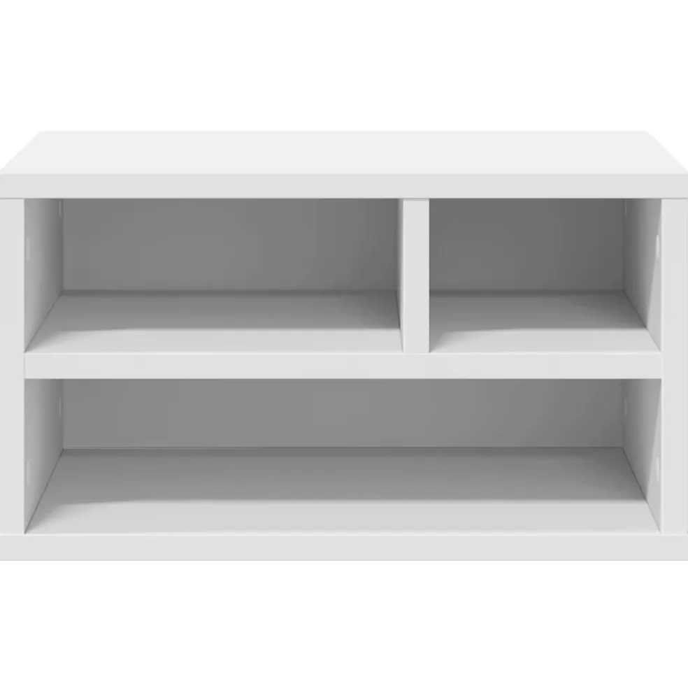 vidaXL Printerkastje 40x32x22,5 cm bewerkt hout wit