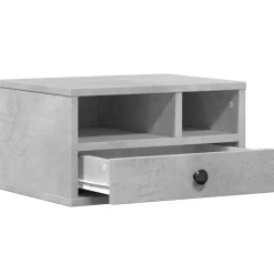 vidaXL Printerkastje 49x40x22,5 cm bewerkt hout betongrijs
