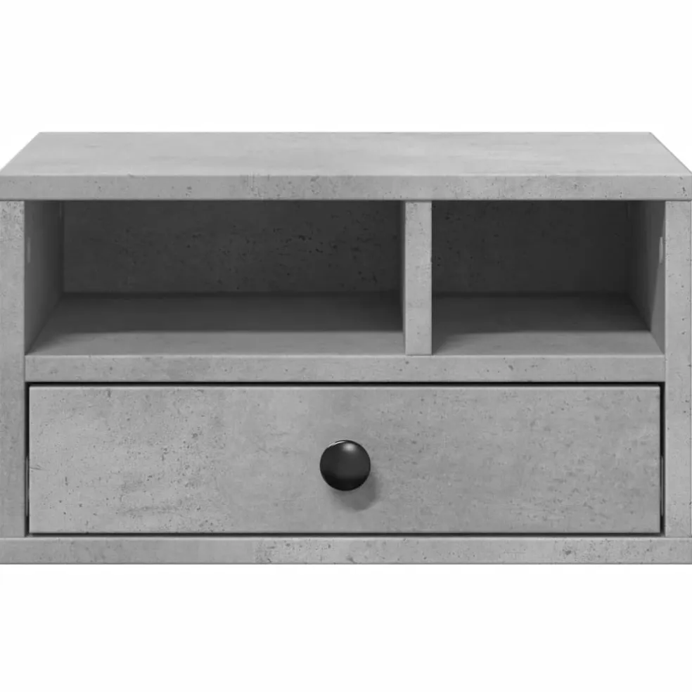 vidaXL Printerkastje 49x40x22,5 cm bewerkt hout betongrijs