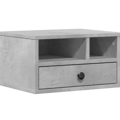 vidaXL Printerkastje 49x40x22,5 cm bewerkt hout betongrijs