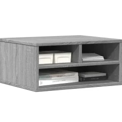vidaXL Printerkastje 49x40x22,5 cm bewerkt hout grijs sonoma eiken
