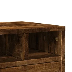 vidaXL Printerkastje 40x32x22,5 cm bewerkt hout gerookt eikenkleurig