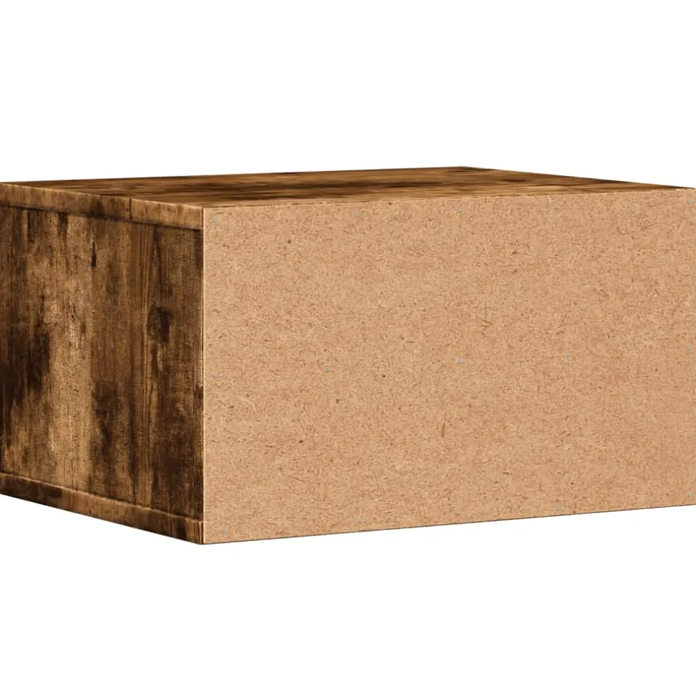 vidaXL Printerkastje 40x32x22,5 cm bewerkt hout gerookt eikenkleurig