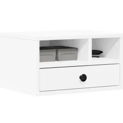 vidaXL Printerkastje 40x32x22,5 cm bewerkt hout wit