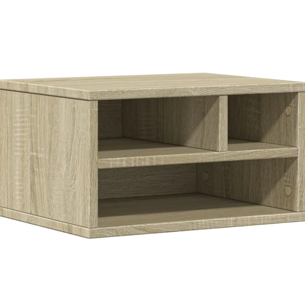 vidaXL Printerkastje 40x32x22,5 cm bewerkt hout sonoma eikenkleurig